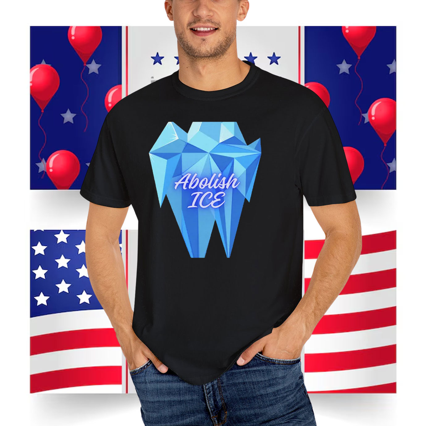 Abolish ICE Blue Iceberg T-Shirt
