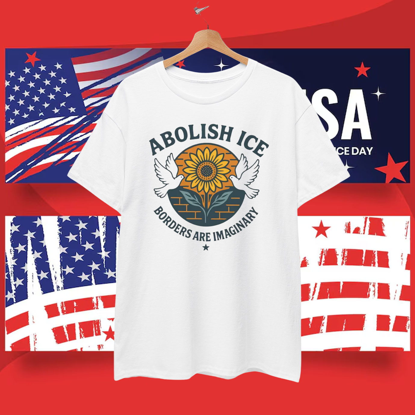 Abolish ICE Borders Are Imaginary T-Shirt