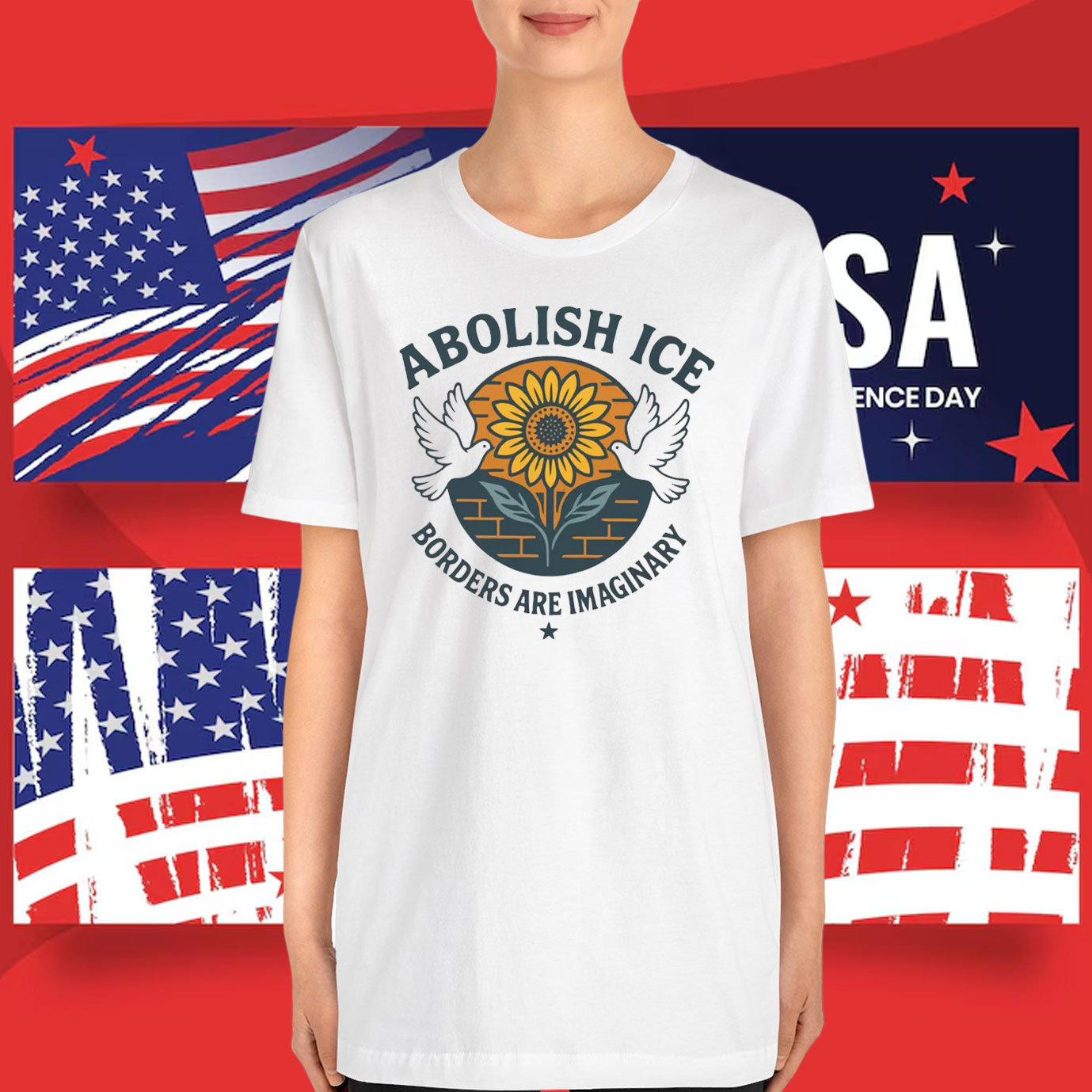 Abolish ICE Borders Are Imaginary T-Shirt