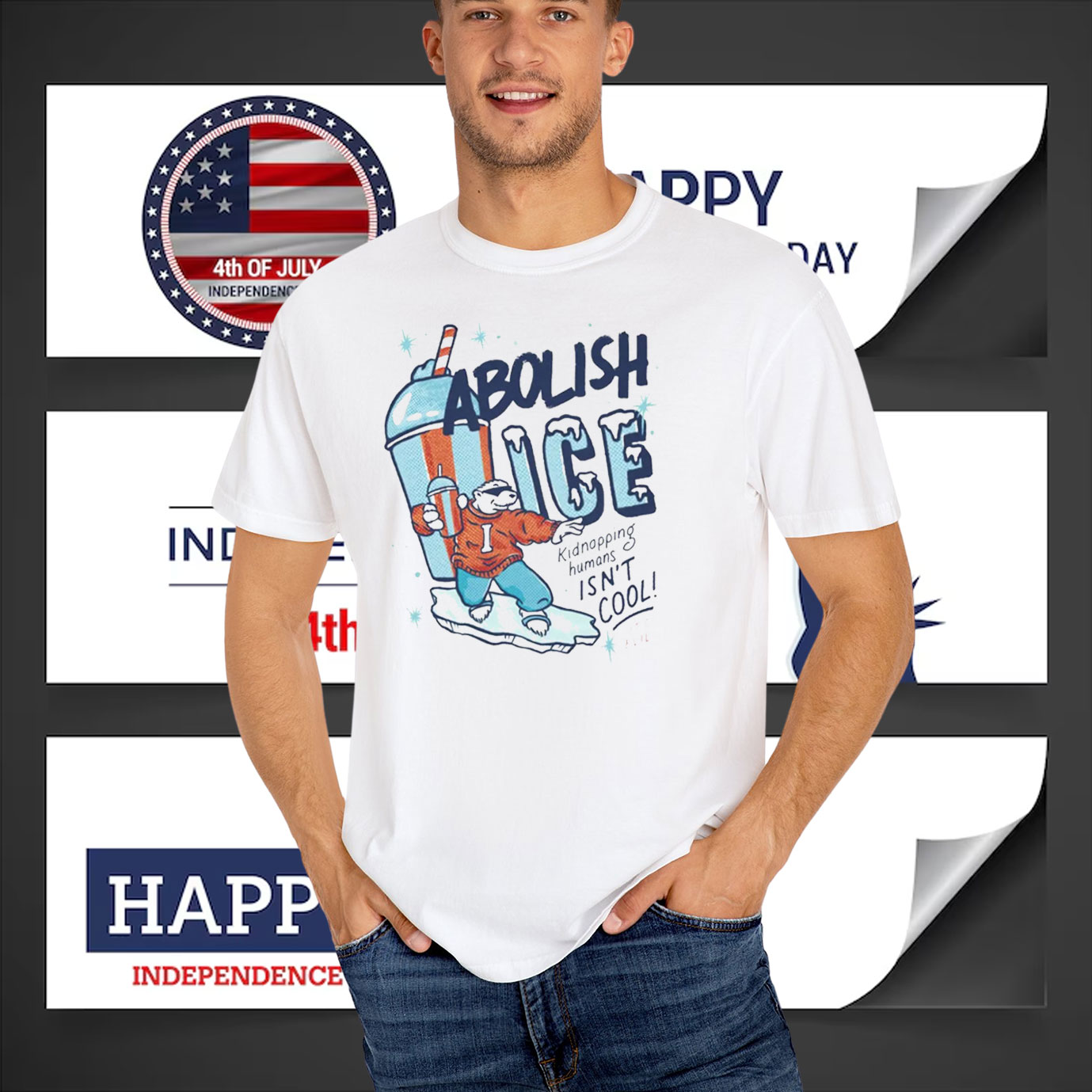 Abolish ICE Kidnapping Humans isn't Cool! T-Shirt