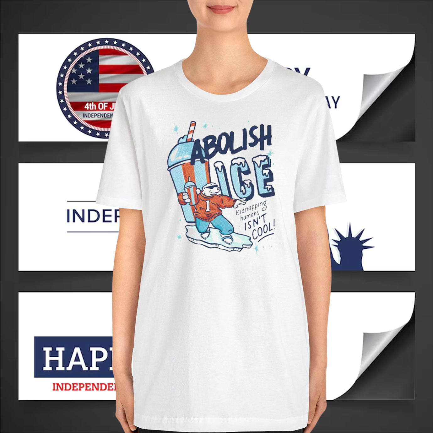 Abolish ICE Kidnapping Humans isn't Cool! T-Shirt