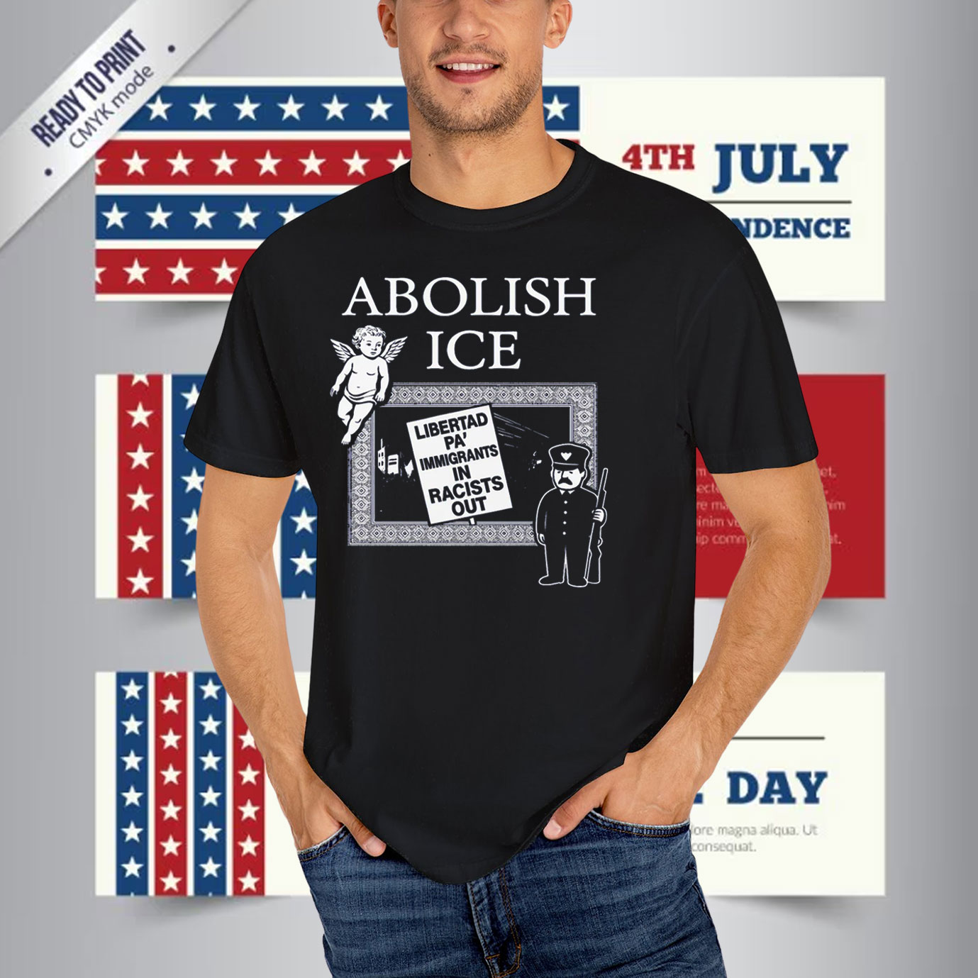 Abolish ICE Libertad Pa' Immigrants In Racists Out T-Shirt