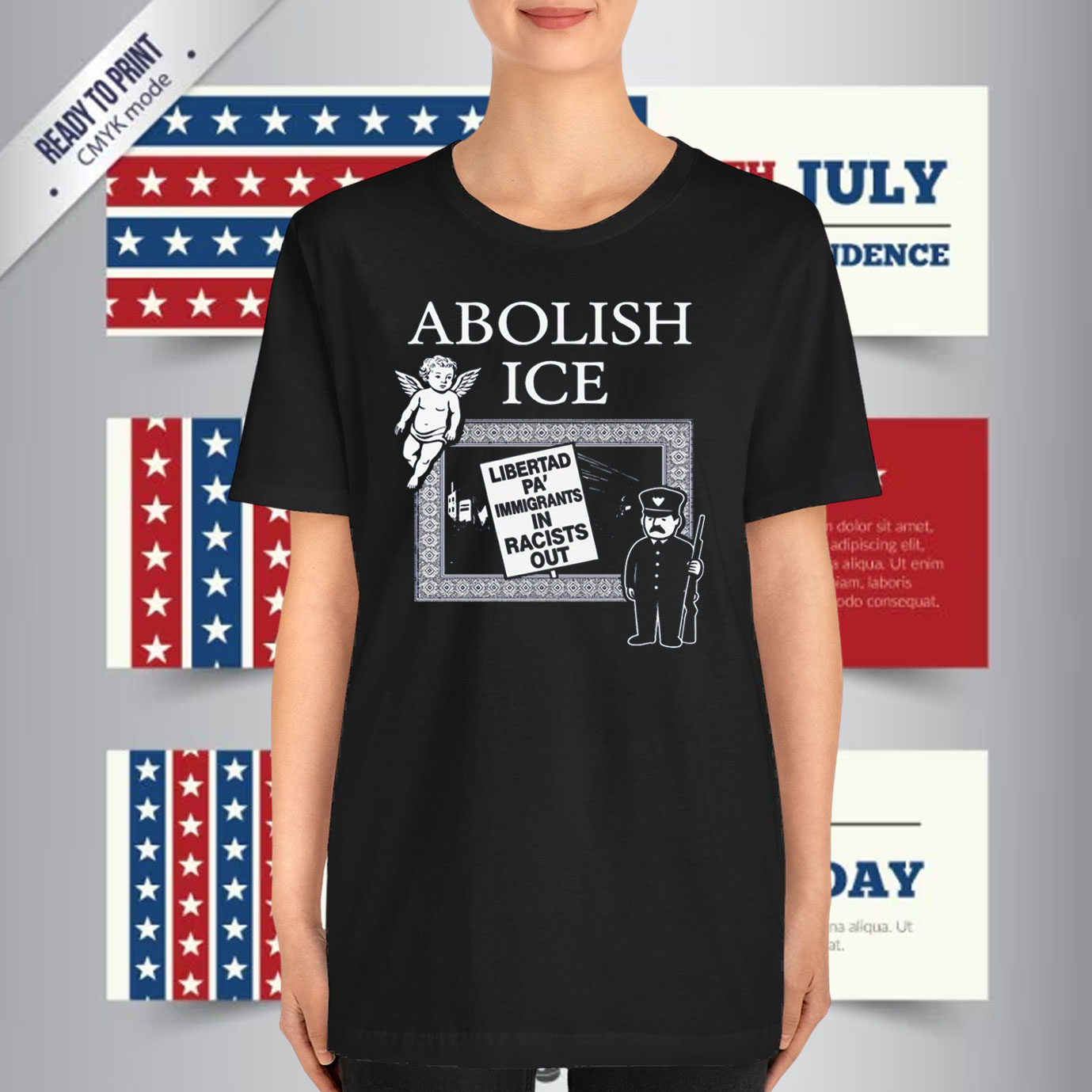 Abolish ICE Libertad Pa' Immigrants In Racists Out T-Shirt