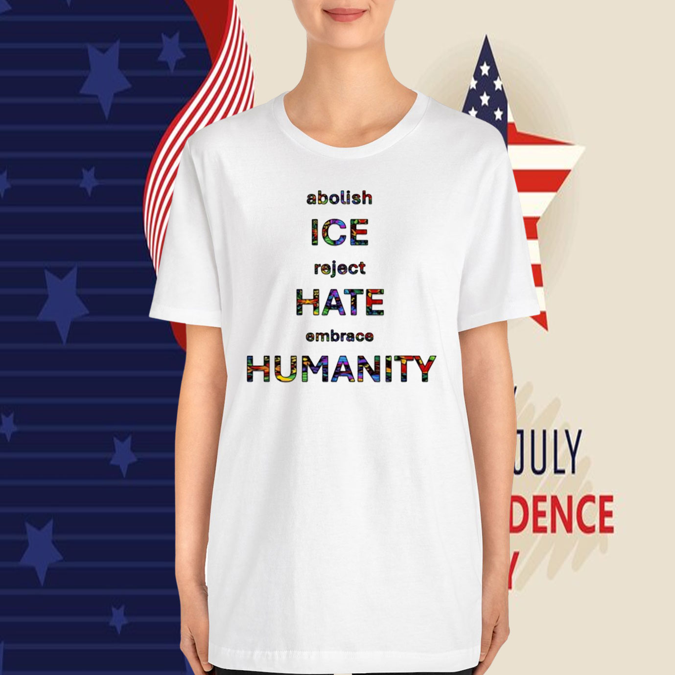 Abolish ICE Reject Hate Embrace Humanity T-Shirt