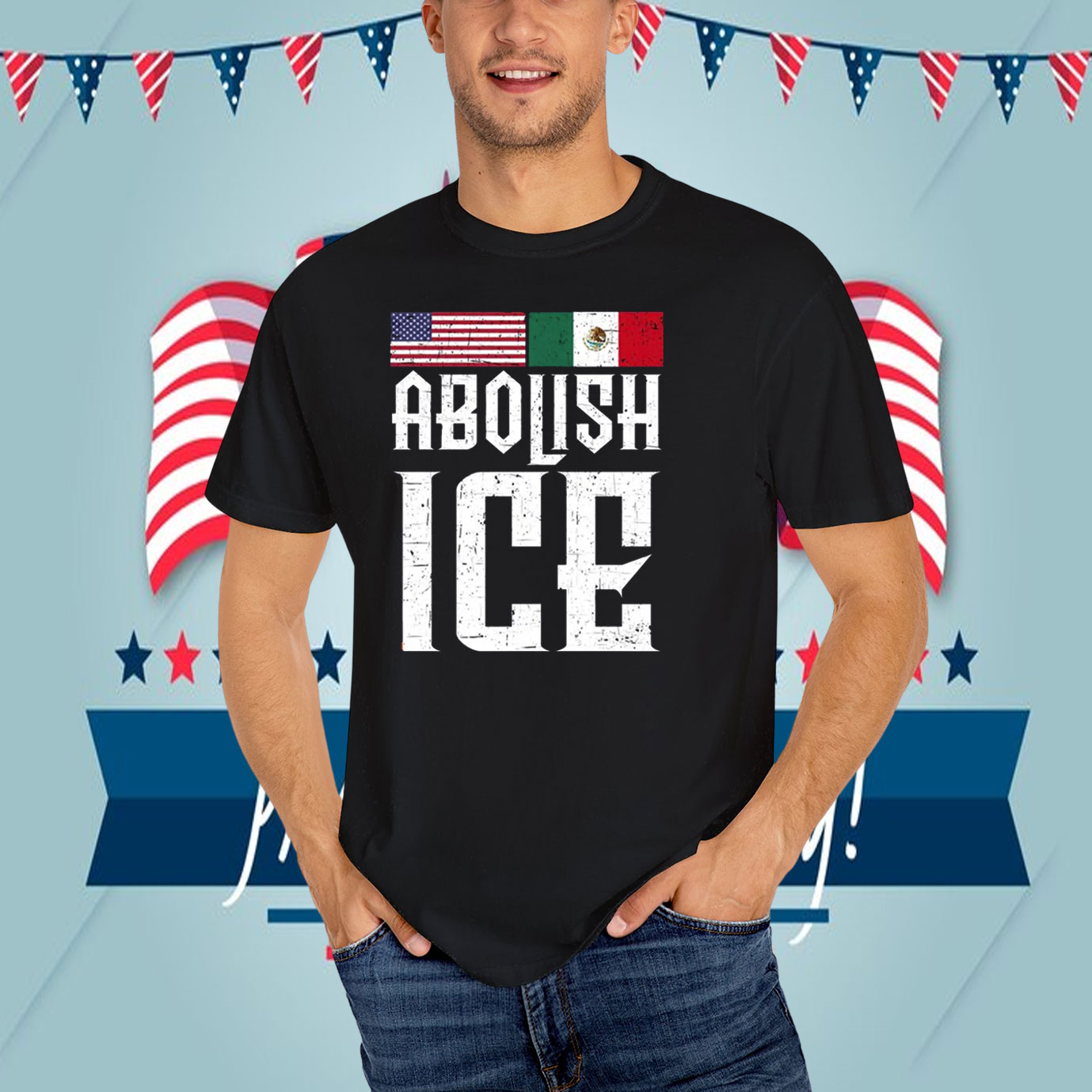 America Mexican Abolish ICE T-Shirt