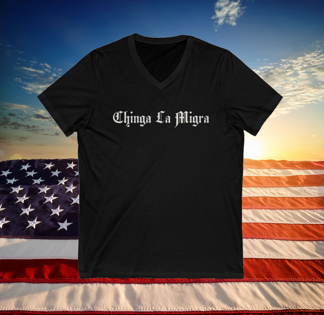 Chinga La Migra V-Neck Shirt
