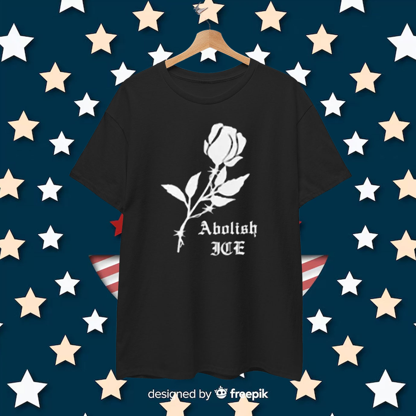 Floral Abolish ICE T-Shirt