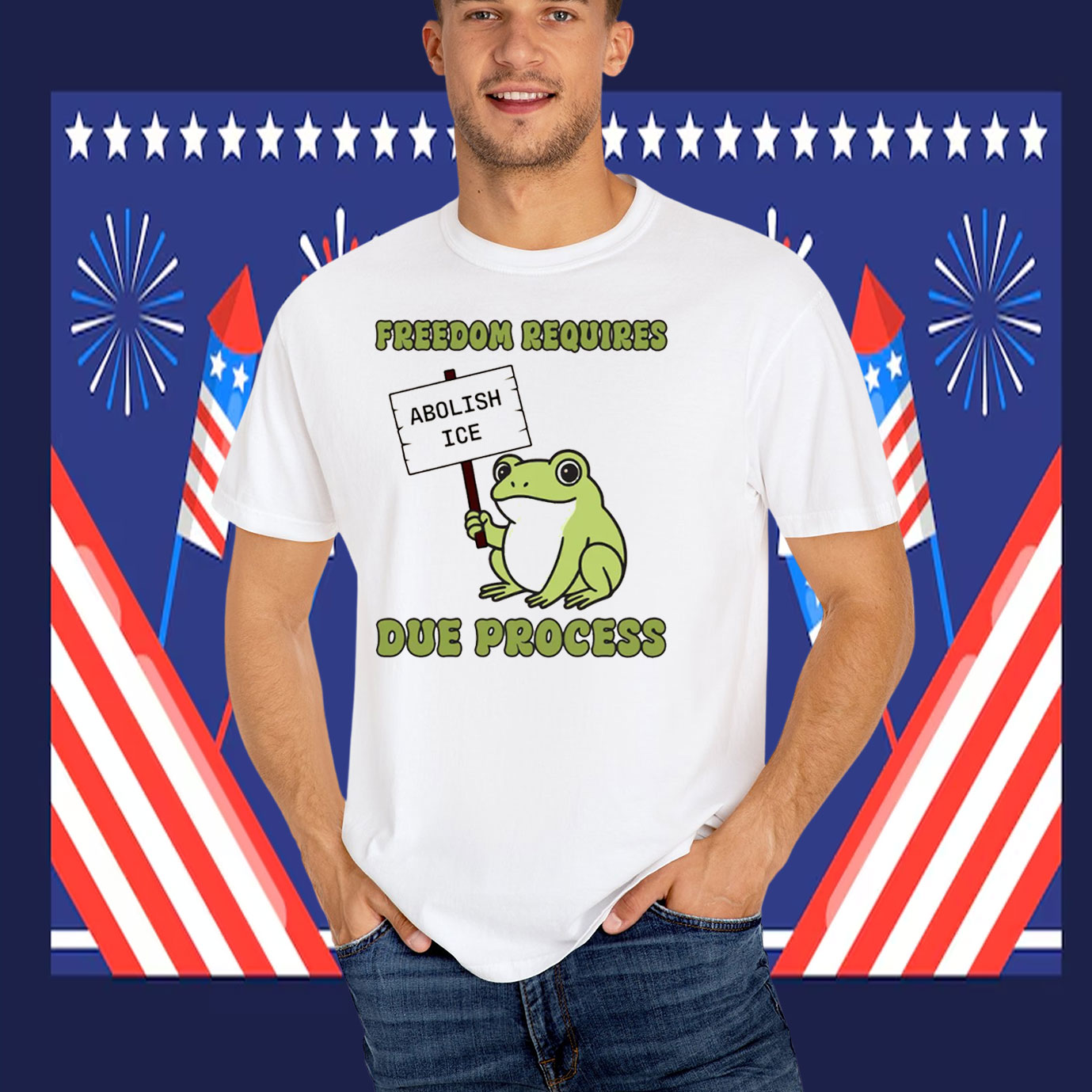 Freedom Requires Due Process Abolish Ice T-Shirt