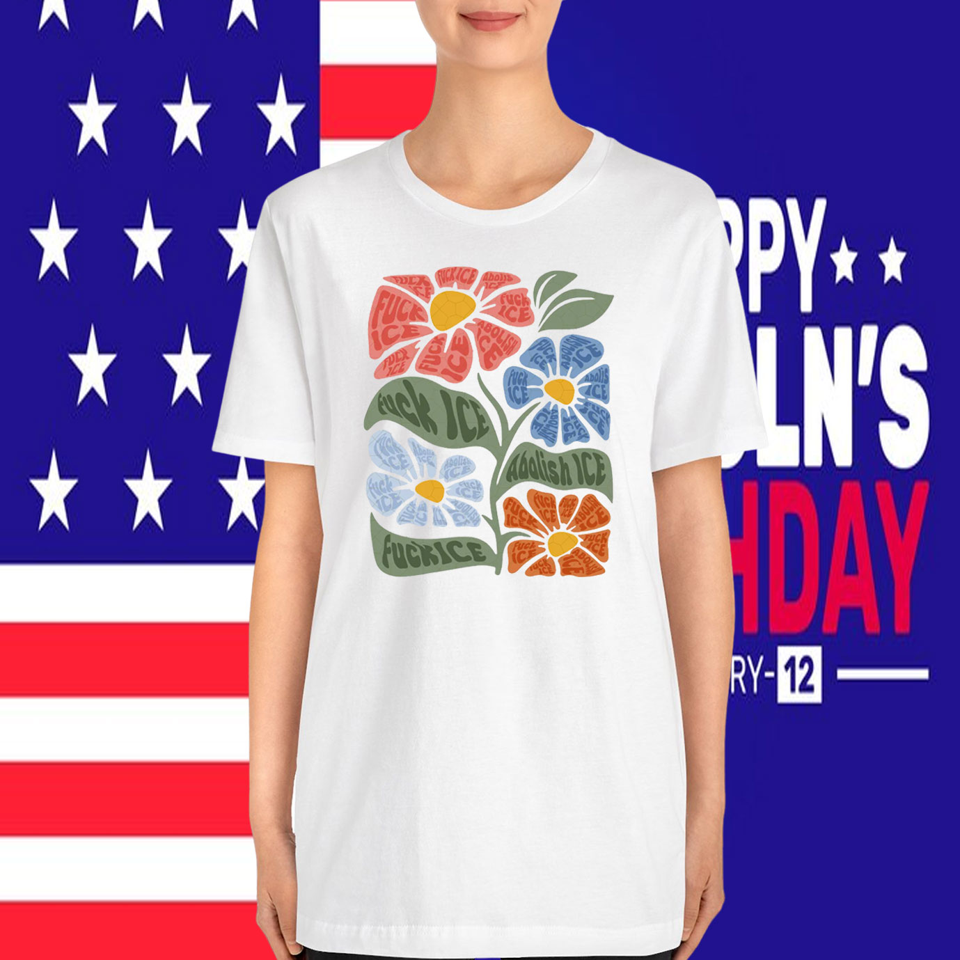 Fuck ICE Flower T-Shirt