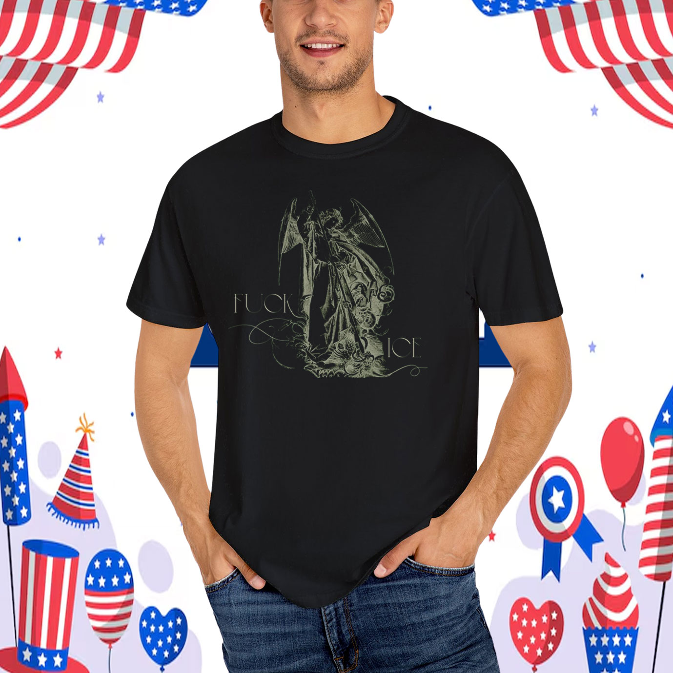 Fuck ICE - Saint Michael T-Shirt