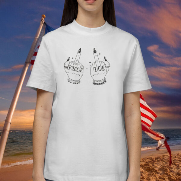 Fuck Ice Middle Fingers Anti Ice Shirt