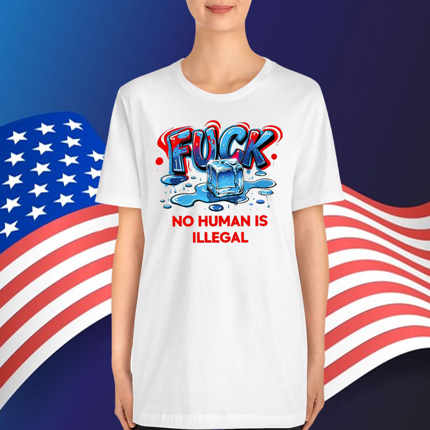 Fuck Ice No Human Is Illegal Unisex T-Shirt