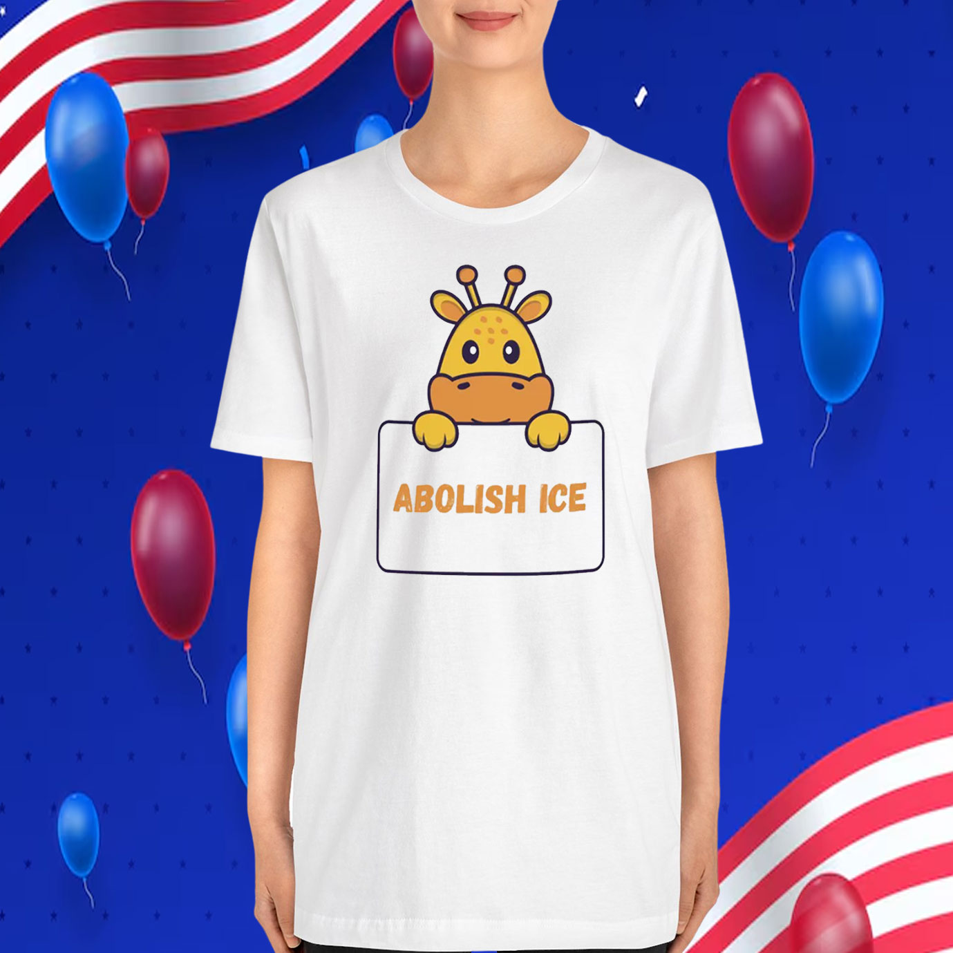 Giraffe Abolish Ice T-Shirt