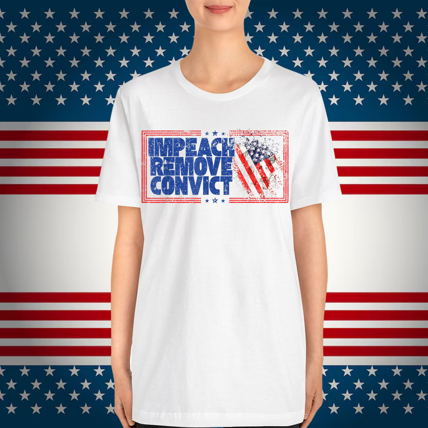 IMPEACH REMOVE CONVICT NO KINGS IN AMERICA VINTAGE Shirt