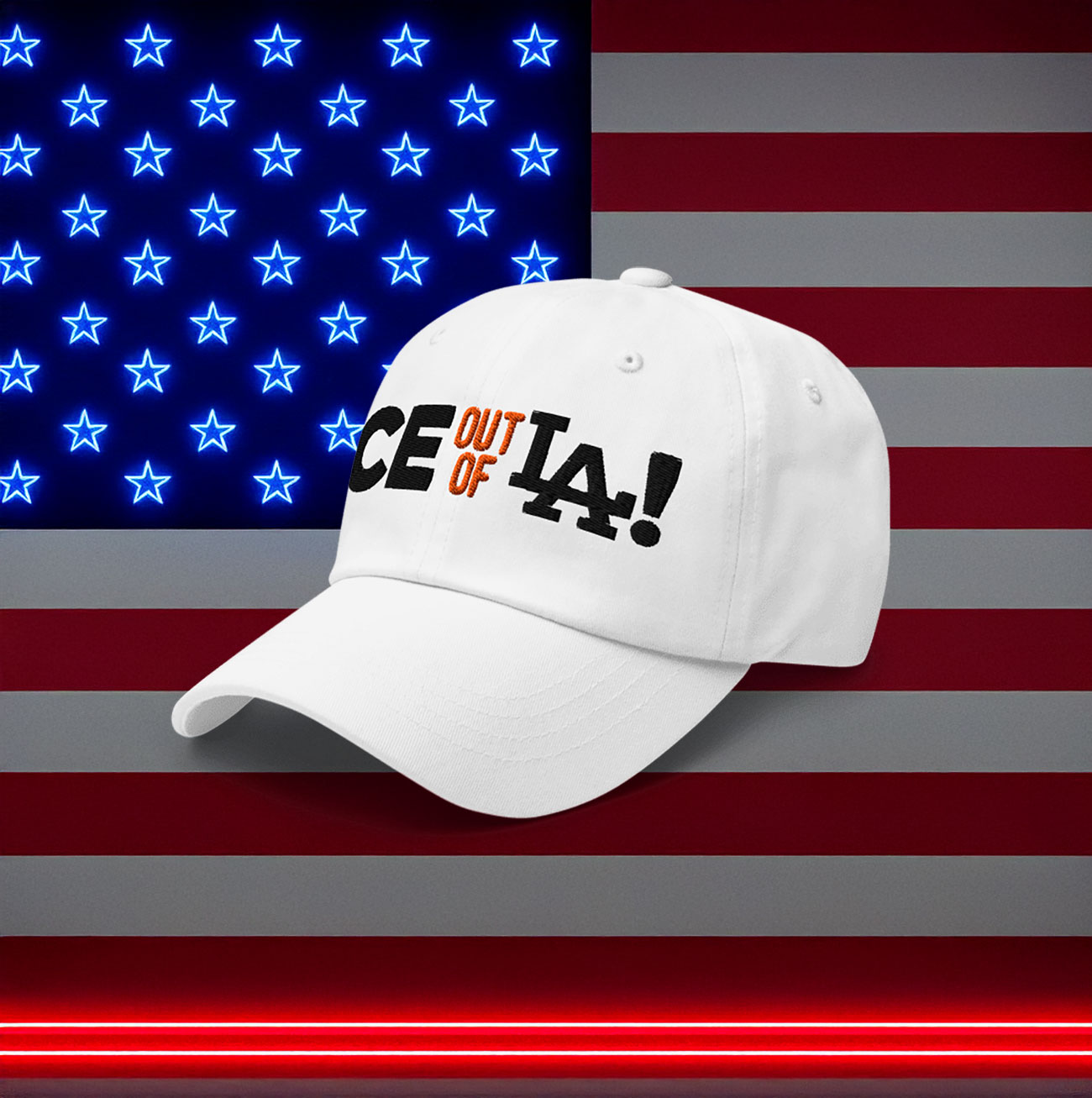Ice Out Of LA Fuck ICE Dad Hat