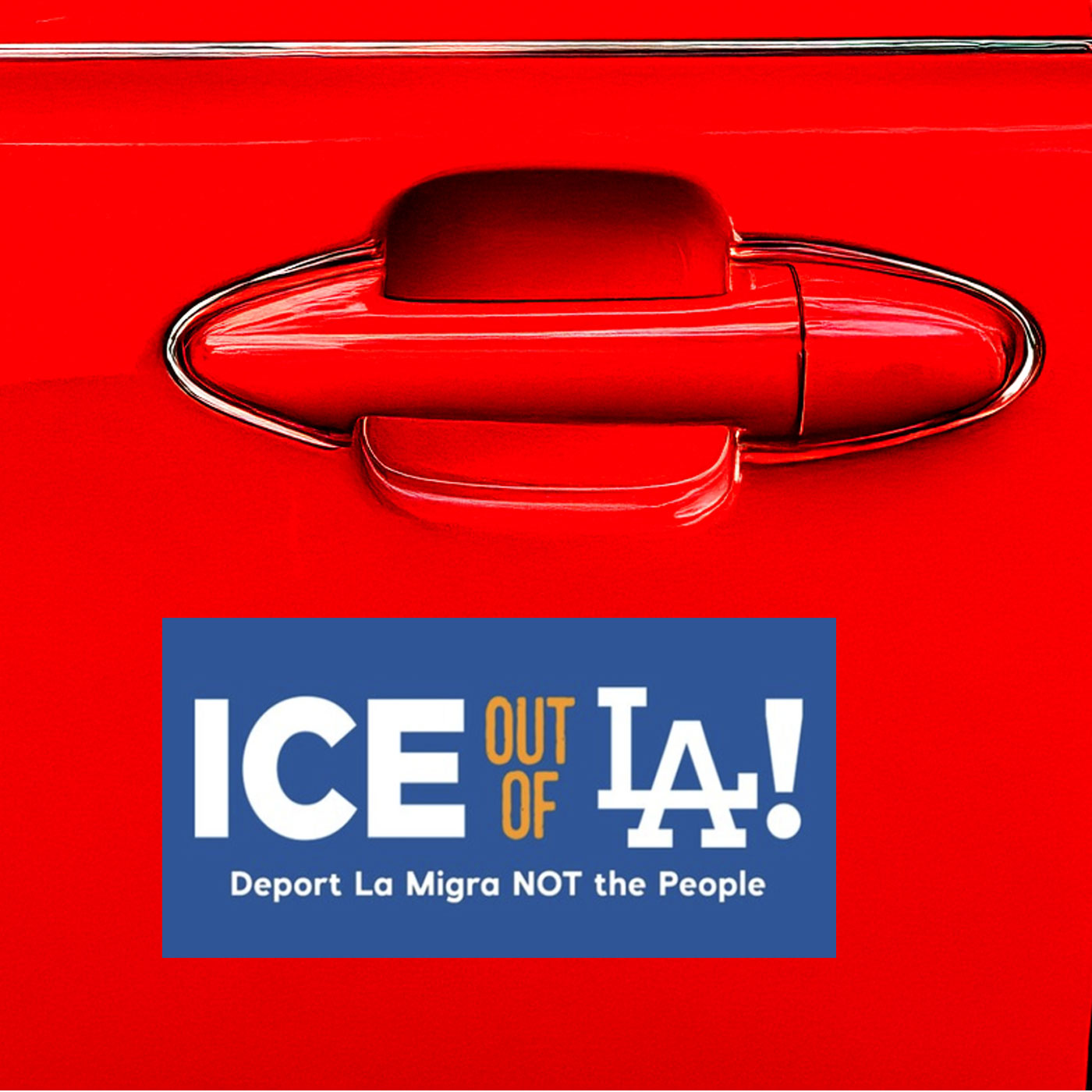 Ice Out Of La Deport La Migra Not The People Car Magnet