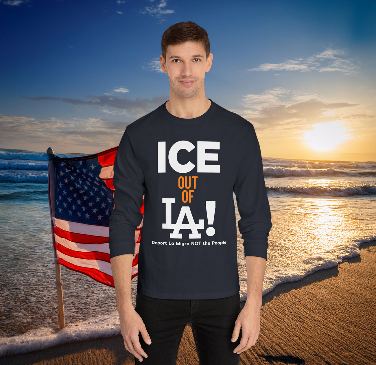 Ice Out Of La Deport La Migra Not The People Long Sleeve