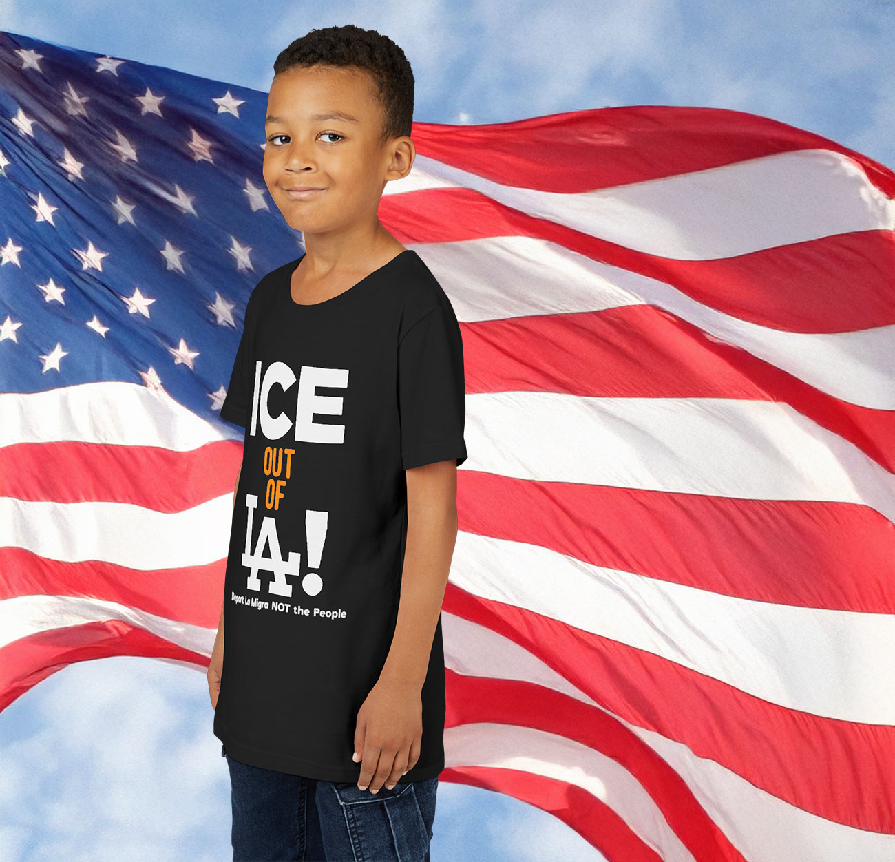 Ice Out Of La Deport La Migra Not The People Shirt Kids