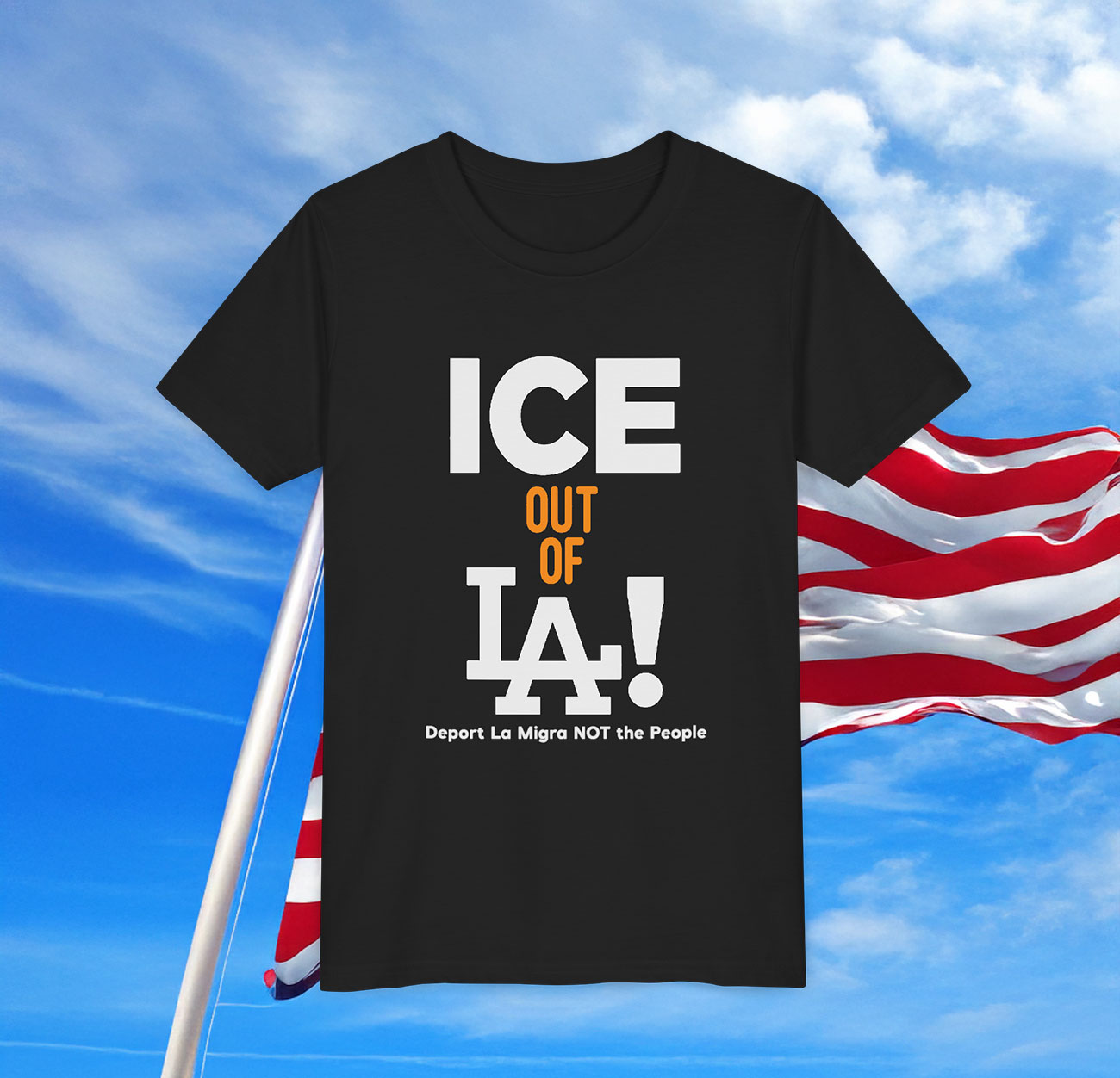 Ice Out Of La Deport La Migra Not The People Shirt Kids