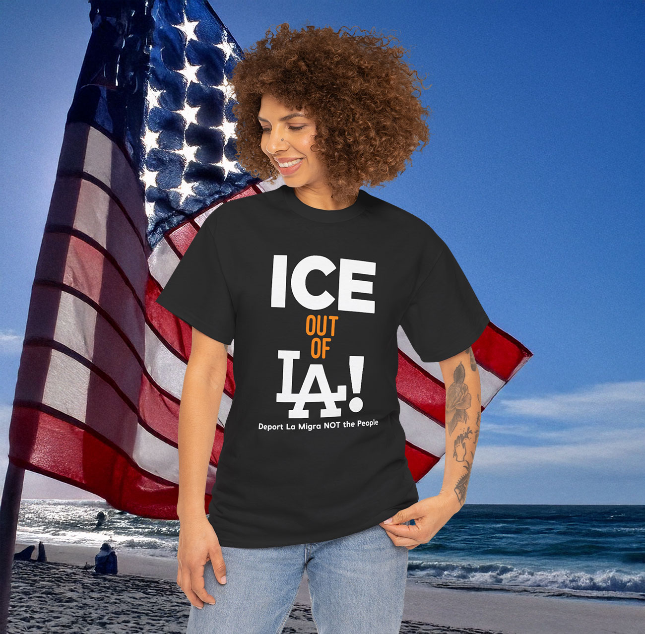 Ice Out Of La Deport La Migra Not The People Tee Shirt