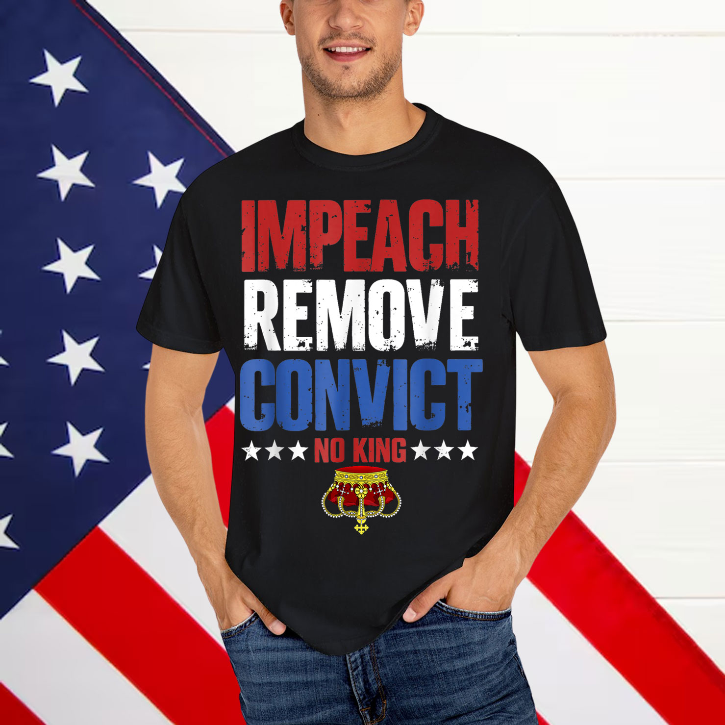 Impeach Remove Convict Subtle Political Shirt