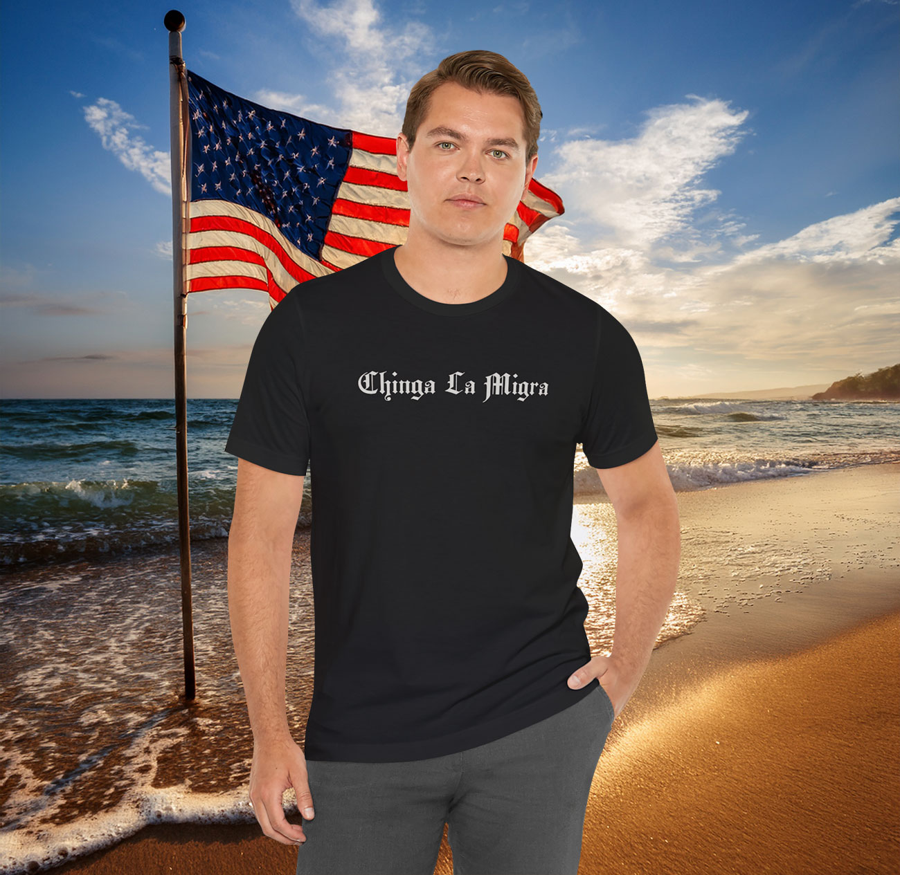 Mens Chinga La Migra Shirt