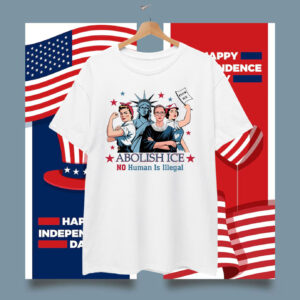 No Human Is Illegal Abolish ICE T-Shirt Fuck ICE