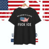 No Human Is Illegal Fuck Ice America Flag T-Shirt