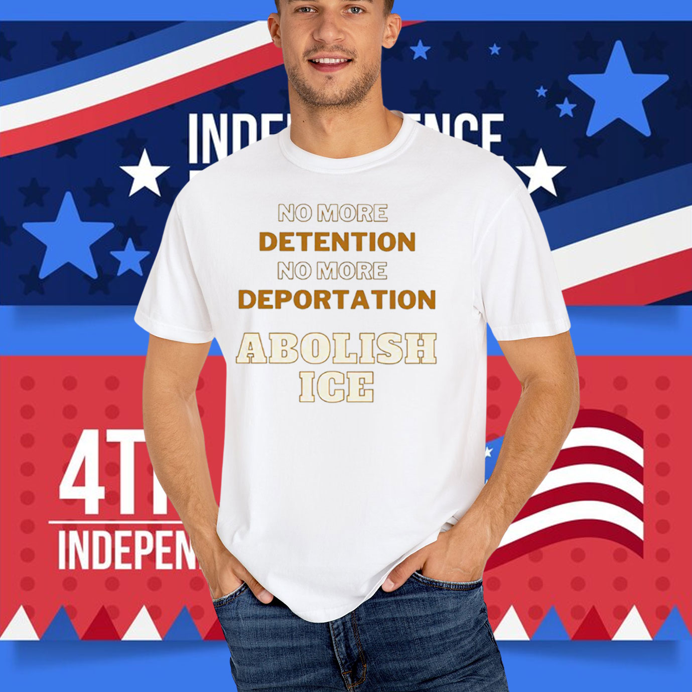 No More Detention No More Deportation Abolish ICE T-Shirt