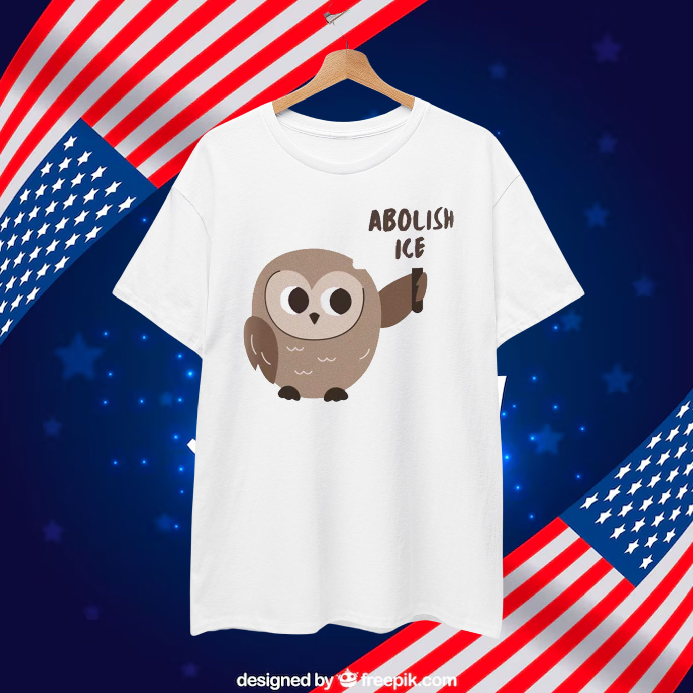 Owl Abolish ICE T-Shirt