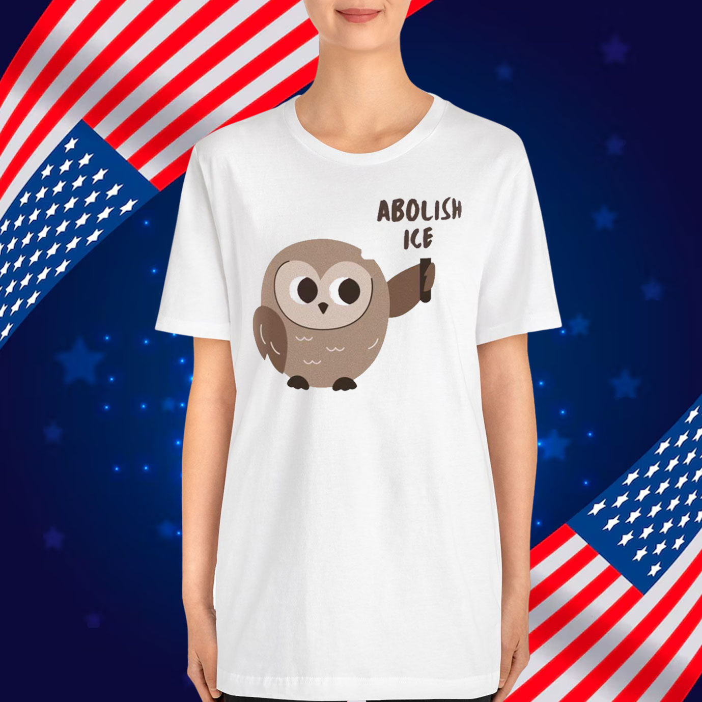 Owl Abolish ICE T-Shirt