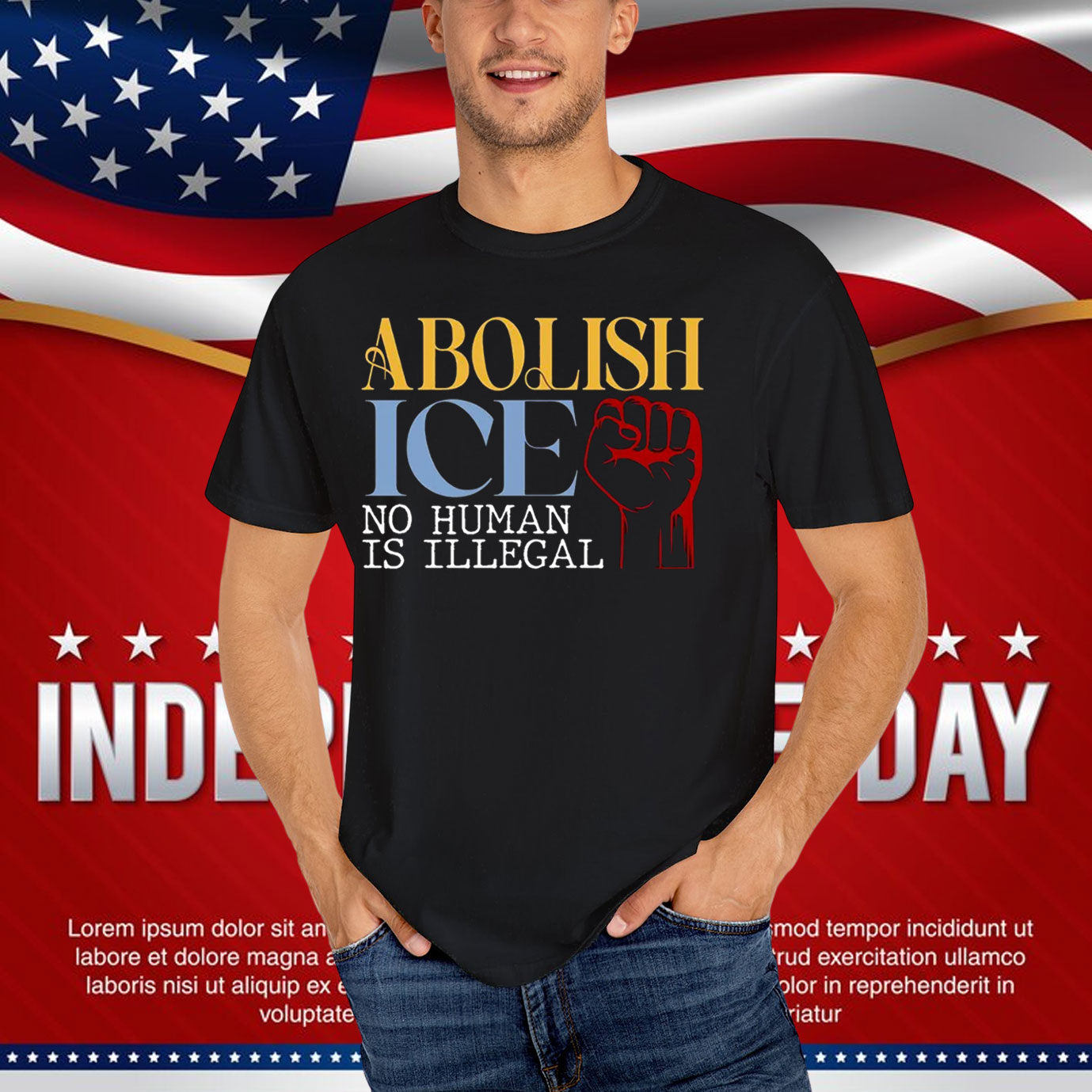Retro Abolish Ice No Human Is Illegal T-Shirt