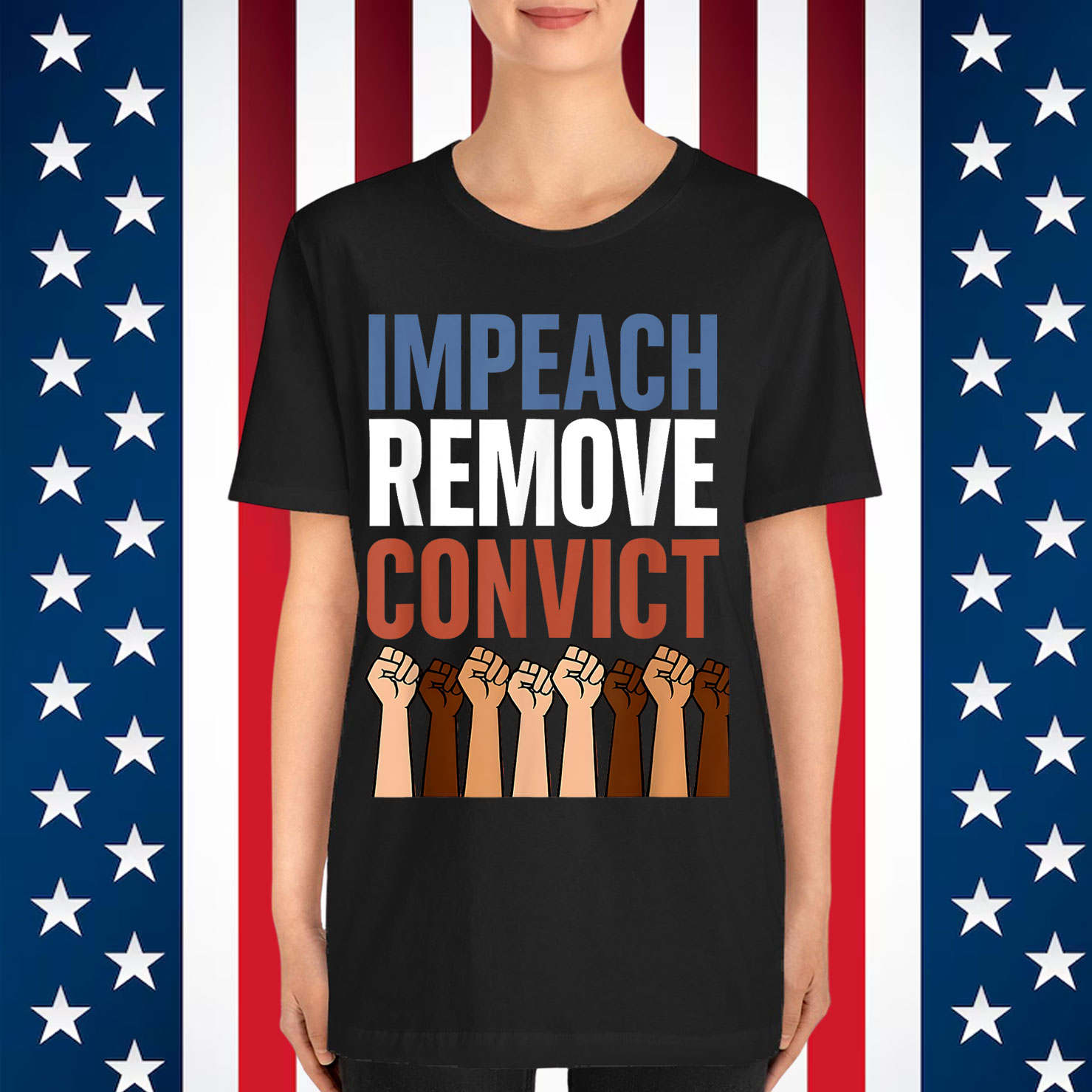 Vintage Impeach Remove Convict Funny Shirt