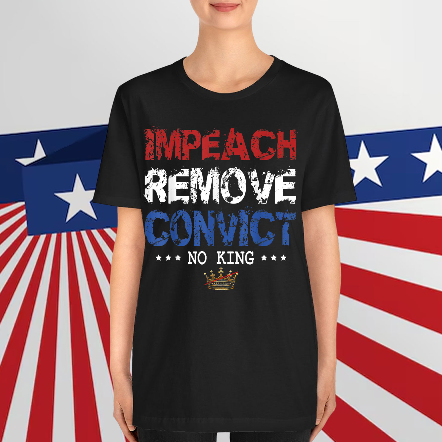 Vintage Impeach Remove Convict No Kings Shirt