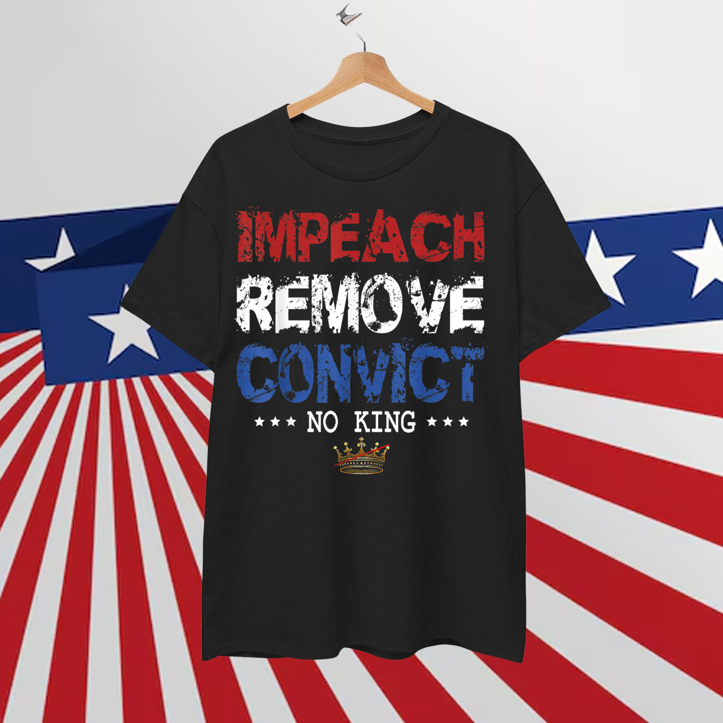 Vintage Impeach Remove Convict No Kings Shirt