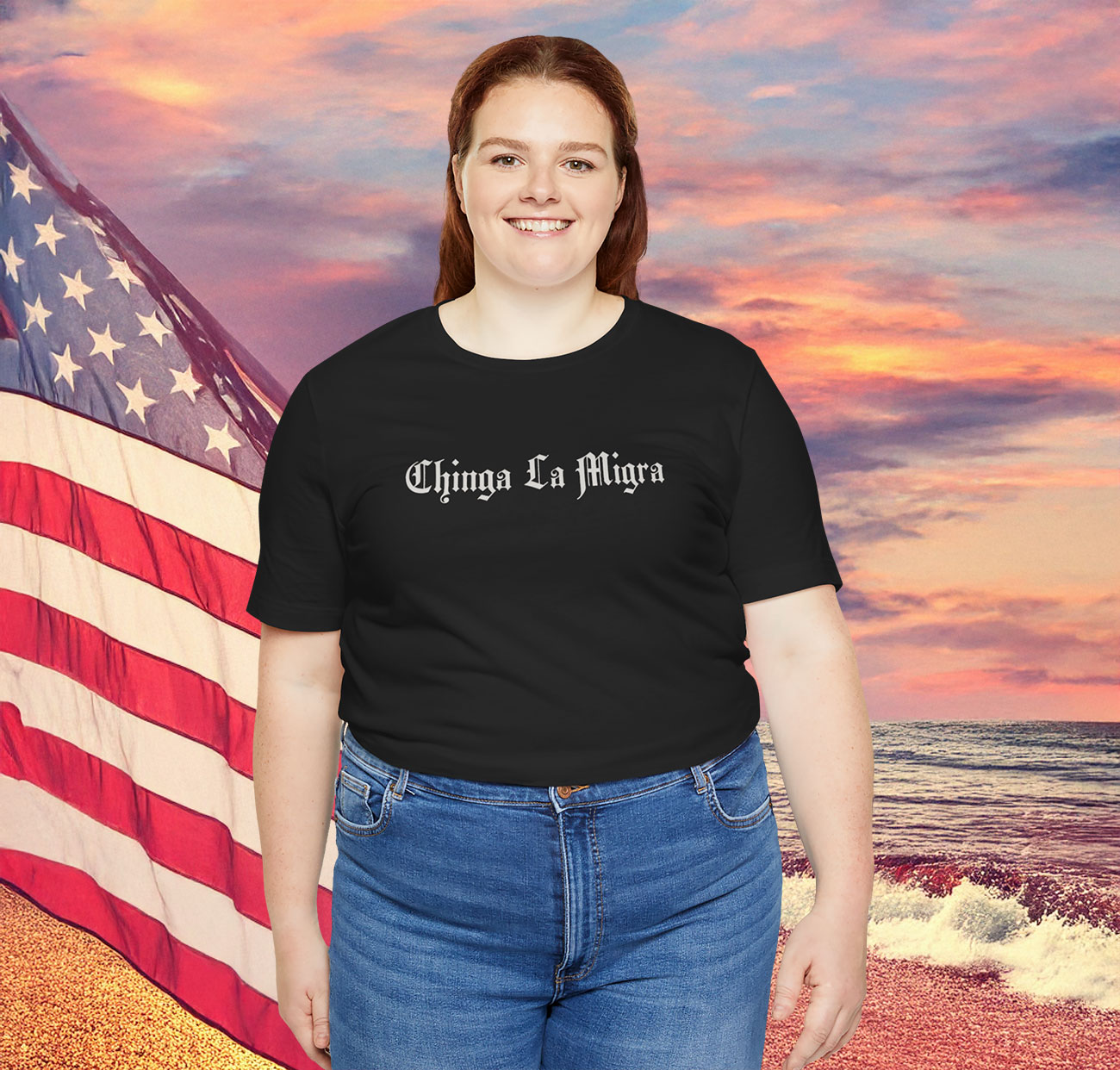 Womens Chinga La Migra T-Shirt