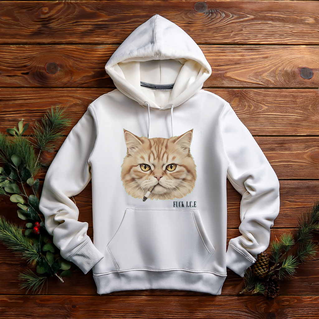 Fuck ICE Cat Hoodie